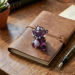 Hippo Gifts, Safari Animals, Glass Hippo Figurine, House Hippo, Glass Animals, Tiny Animal, Cute Gift, Desk Pet, Miniature Art