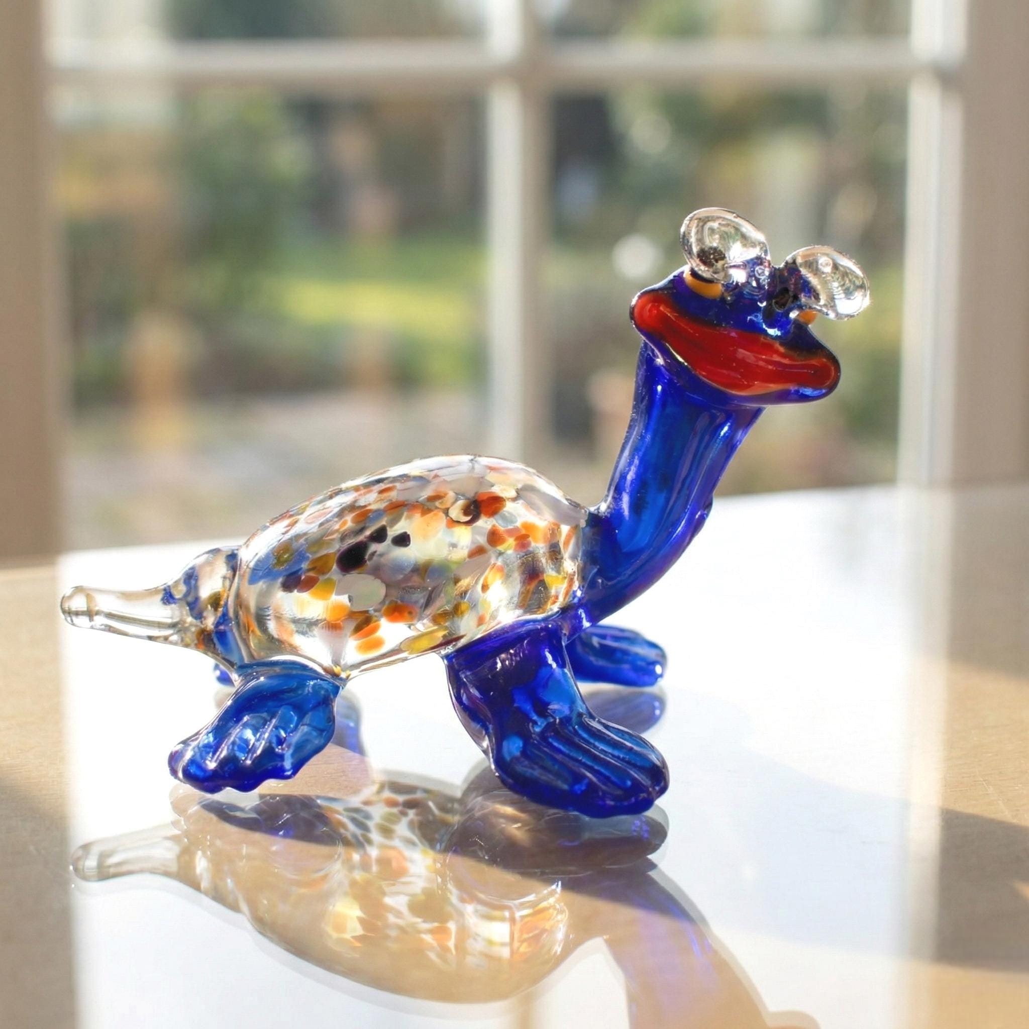 Glass Turtle Figurine, Sea Turtle Gifts, Coastal Decor, Glass Sea Turtle, Blown Glass Animals, Sea Turtle Decor, Ocean Art, Turtle Gifts