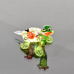 Sea Turtle Gifts, Glass Turtle Ladybug, Good Luck Gift, Coastal Decor, Blown Glass Animals, Turtle Figurine, Beach House Sea Turtle Decor