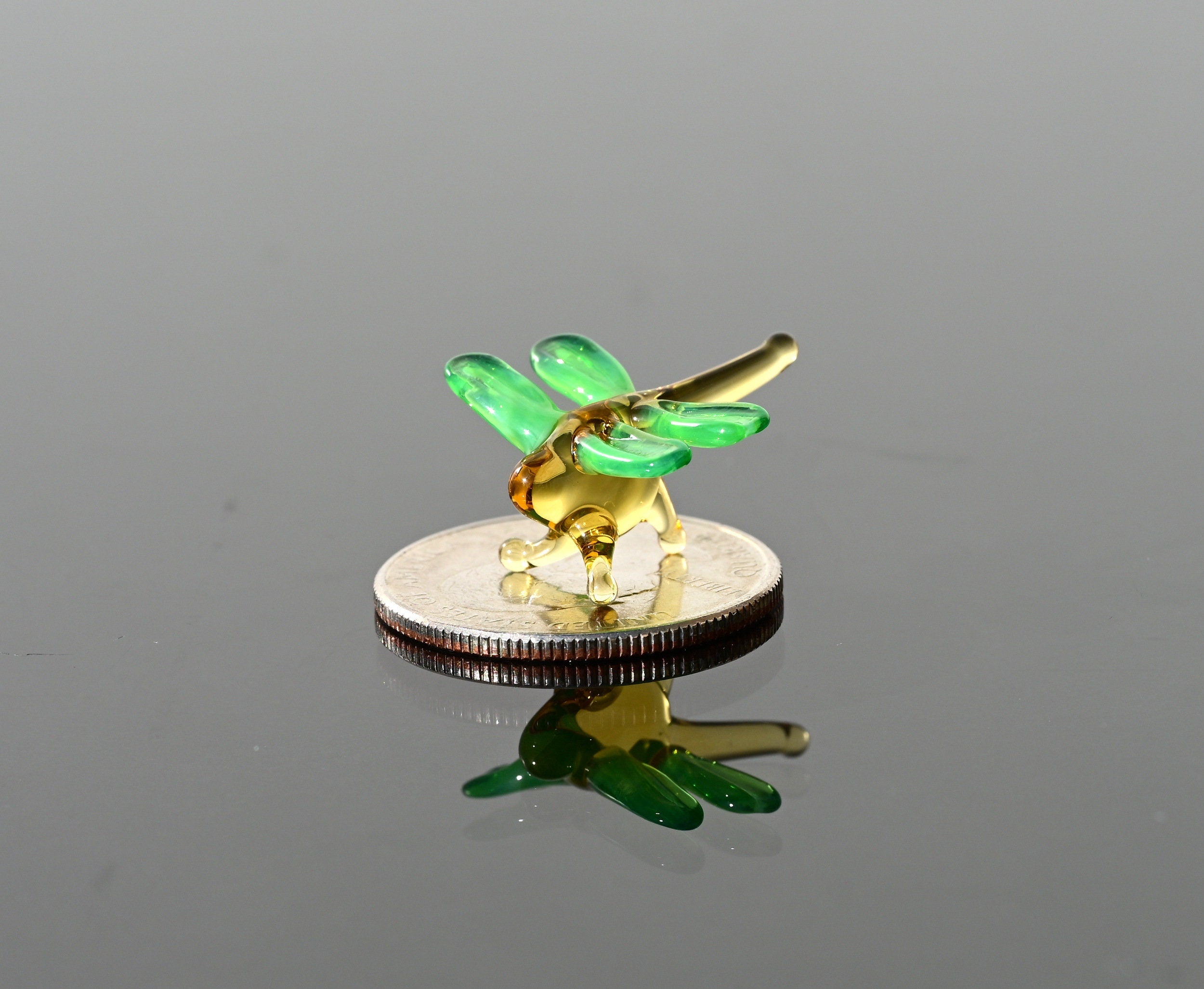 Dragonfly, Dragonfly Gift, Dragonfly Art, Tiny Glass Animals, Dragonfly Charm, Dragonfly Decor, Mini Glass Animals, Bug, Glass Figures