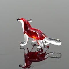 Tiny Glass Animals, Fox Gifts, Mini Glass Animals, Fox Figurine, Fox Decor, Fox Art, Glass Sculpture, Glass Animals, Red Fox, Foxes, Art