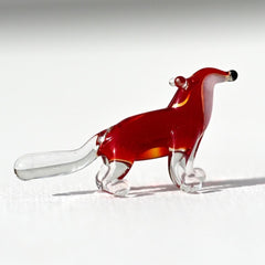 Tiny Glass Animals, Fox Gifts, Mini Glass Animals, Fox Figurine, Fox Decor, Fox Art, Glass Sculpture, Glass Animals, Red Fox, Foxes, Art
