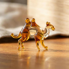 Tiny Glass Animals, Camel, Desert Decor, Mini Glass Animal, Glass Animals, Glass Sculpture, Desert Art, Glass Figures, Desert, Glass Statue