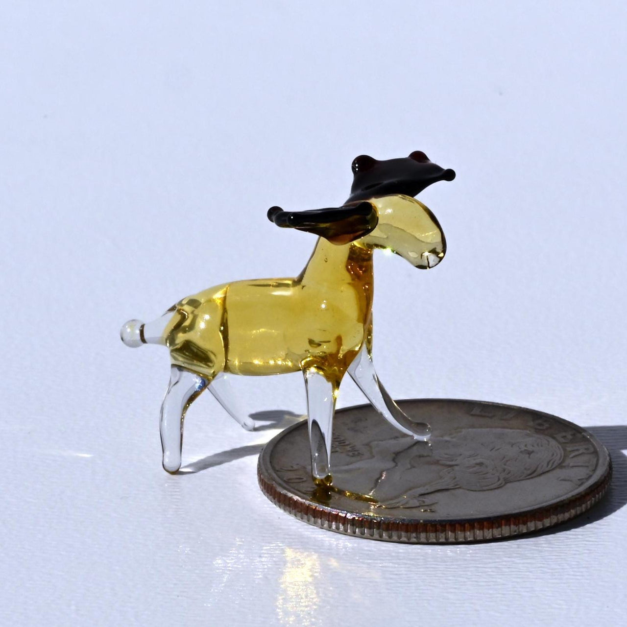 Handmade Moose, Tiny Glass Animals, Moose Decor, Glass Animals, Moose Gifts, Miniature Glass Animals, Moose Figurine, Mini Glass Figurine