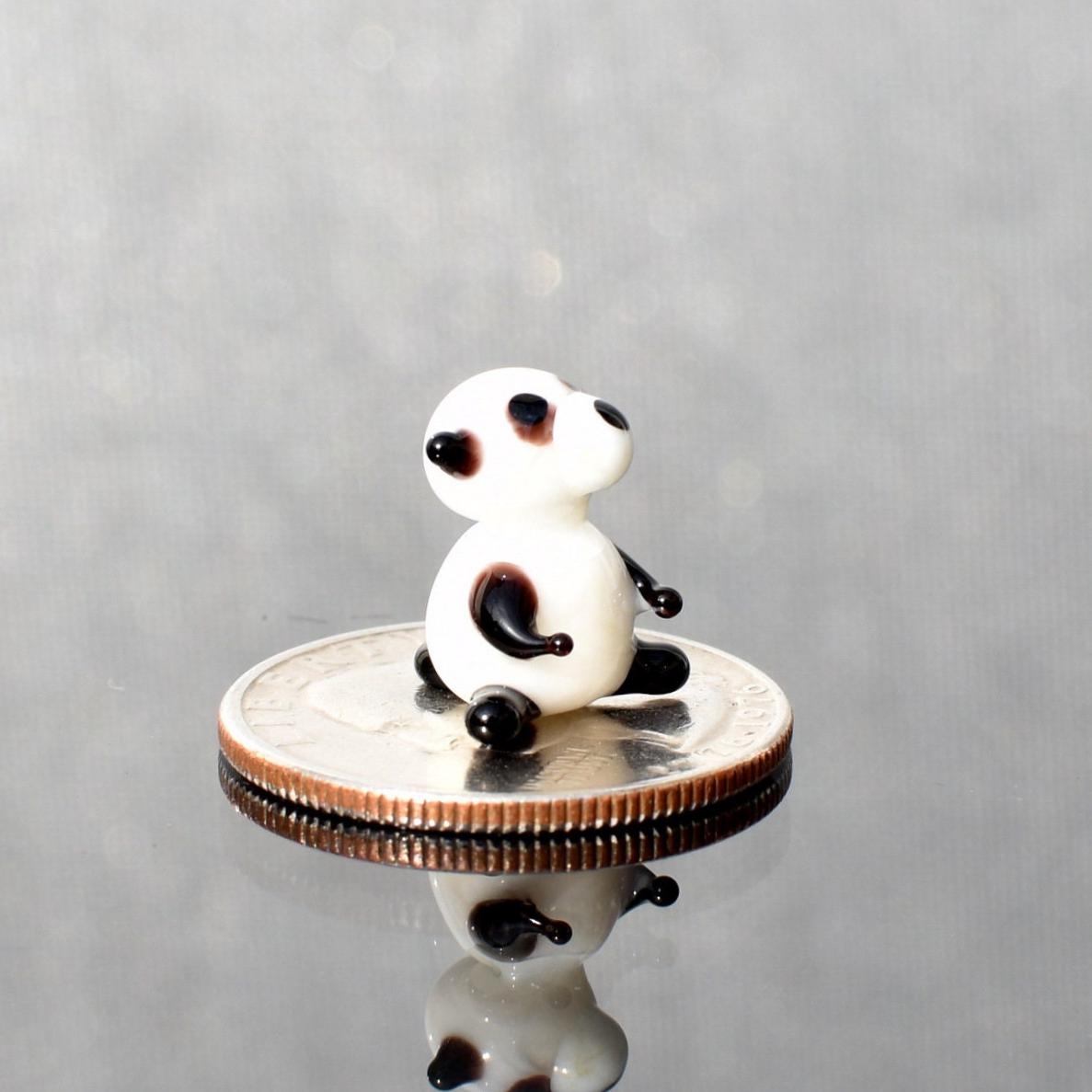 Panda Gifts, Tiny Glass Animals, Mini Glass Animals, Panda Bear, Glass Figures, Miniature Glass, Small Glass Animals, Blown Glass, Art