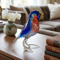 Glass Bird Figurine, Blue Bird, Bird Lover Gifts, Bird Sculpture, Glass Bird, Bird Figurine, Bird Gifts, Bird Statue, Blown Glass Bird