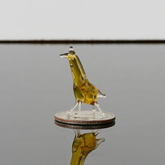 Tiny Glass Animals, Giraffe Gifts, Glass Giraffe, Mini Glass Animals, Safari Animals, Giraffe Figurine, Miniature Giraffe, Art, Decor
