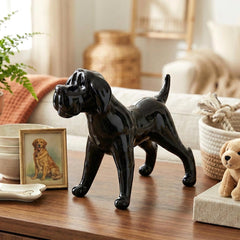 Black Labrador Figurine, Black Labrador Gifts, Black Lab Art, Dog Memorial Gift, Labrador Statue, Blown Glass Animals, Black Lab Decor