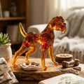 Fox Red Labrador Statue, Amber Glass Labrador Gifts, Labrador Retriever, Dog Statue, Glass Dog, Amber Glass, Dog Memorial Gift
