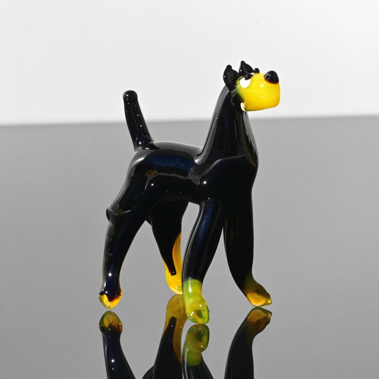 Doberman Figurine, Doberman Statue, Doberman Gifts, Doberman Pinscher Art, Doberman Decor, Doberman Memorial, Glass Dog Figurine