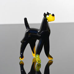 Doberman Figurine, Doberman Statue, Doberman Gifts, Doberman Pinscher Art, Doberman Decor, Doberman Memorial, Glass Dog Figurine