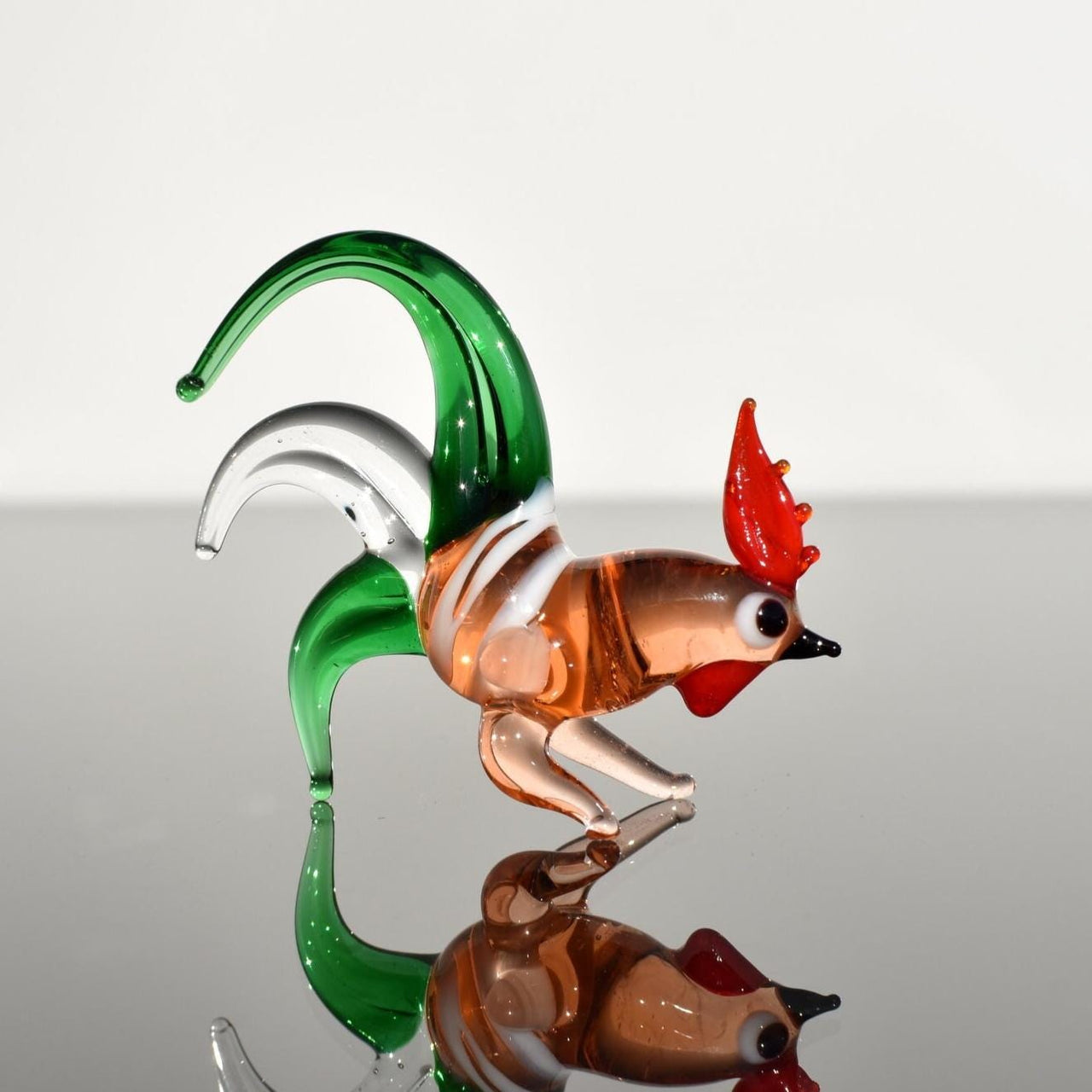 Chicken Gifts, Rooster Decor, Chicken Decor, Glass Rooster, Farmhouse Decor, Glass Chicken, Farm Decor, Rooster Statue, Glass Figure, Art