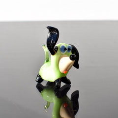 Whimsical Dog Figurine, Mini Glass Animals, Dog Statue, Tiny Glass Animals, Funny Puppy, Dog Memorial Gift, Glass Dog, Art Glass Decor