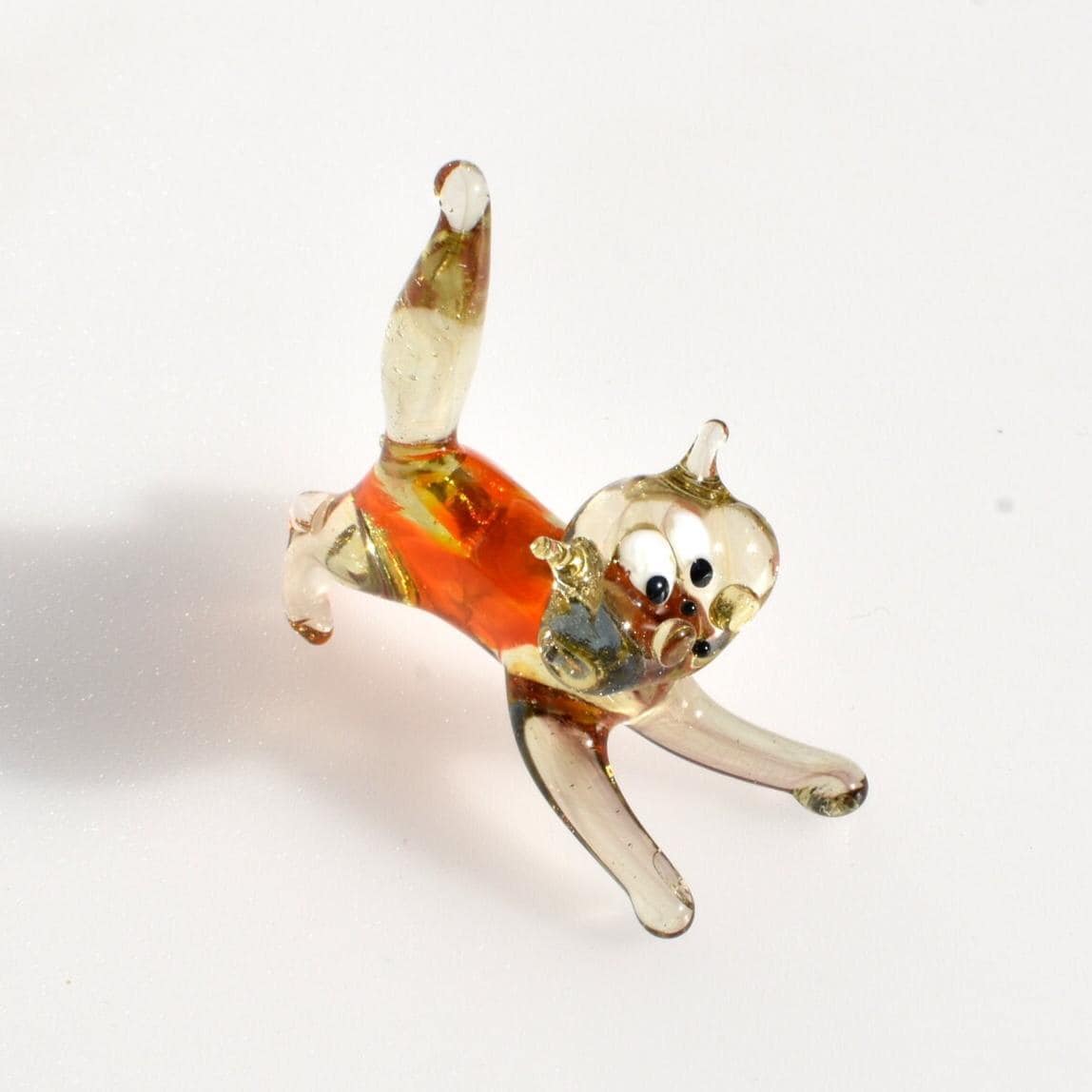 Orange Cat Gifts, Glass Cat Figurine, Orange Cat Art, Large Cat Statue, Glass Cat, Cat Figure, Cat Art, Glass Sculpture, Cats, Glass Animals