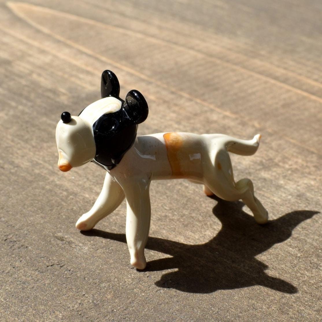 Jack Russell Terrier Glass Dog Figurine, Jack Russel Terrier, Fox Terrier, Rat Terrier, Dog Statue, Terrier Gift, Puppy, Miniature Dog
