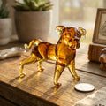 Pitbull Figurine, Dog Memorial Gift for Pitbull Mom, Blown Glass Animals, Pitbull Art & Decor, Unique Pitbull Gifts, Glass Dog Gift