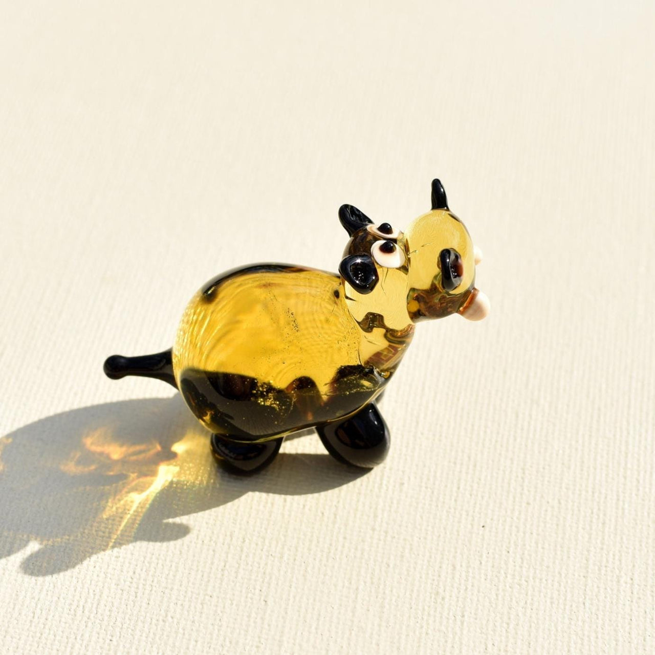 House Hippo Figurine, Tiny Glass Animals, Hippo Gifts, Hippopotamus, Mini Glass Animals, Safari Animals, Amber Glass Hippo, Miniature Animal