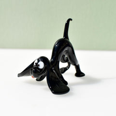 Glass Spaniel Dog Figurine - Glass Animal Statue - Blown Glass Animals - Glass Animal Figurines - Dog Memorial Gift