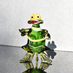Frog Gifts, Cute Frog, Glass Sculptures, Glass Animal Figurines, Glass Frog, Blown Glass Frog, Frog Figurines, Glass Animals, Frog Glass