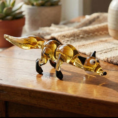 Fox Gifts, Fox Decor, Fox Figurine, Fox Art, Woodland Animals, Glass Sculpture, Glass Animals, Forest Animals, Fox Statue, Glass Art, Fox