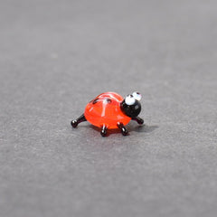 Ladybug Gifts, Tiny Glass Animals, Ladybug Charm, Glass Animals, Mini Glass Animals, Ladybug Decor, Blown Glass Animals, Miniature, Red