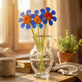 Glass Daisy Bouquet, Blue Daisy Gifts, Daisy Birth Flower, Glass Birth Month Flower, Aster Flower, Glass Flowers Bouquet, Mothers Day Gifts