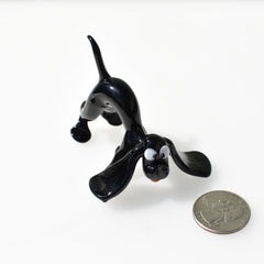Glass Spaniel Dog Figurine - Glass Animal Statue - Blown Glass Animals - Glass Animal Figurines - Dog Memorial Gift