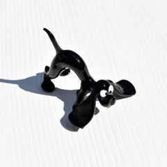 Glass Spaniel Dog Figurine - Glass Animal Statue - Blown Glass Animals - Glass Animal Figurines - Dog Memorial Gift