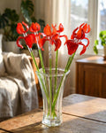 Glass Iris, Red Glass Flowers Bouquet, Mothers Day Gifts, Glass Birth Month Flower, Birth Flower Bouquet, Forever Flowers, Grandmas Garden
