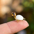 Blown Glass Turtle - Small Glass Turtle - Tiny Glass Animal - Turtle Figurine Decor Gifts for Women - Miniature Glass Animal