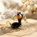 Glass Dog Beagle Gifts, Beagle Art, Tiny Glass Animals, Black Dog Figurine, Miniature Glass Animals, Puppy, Mini Dog, Whimsical Decor