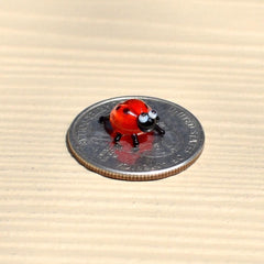 Ladybug Gifts, Tiny Glass Animals, Ladybug Charm, Glass Animals, Mini Glass Animals, Ladybug Decor, Blown Glass Animals, Miniature, Red