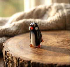 Tiny Glass Animals, Penguin Gifts, Mini Glass Animals, Penguin Gift, Glass Bird Figurine, Penguin Art, Glass Bird, Penguins, Penguin