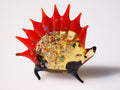 Hand Blown Glass Hedgehog: Whimsical Flamework Sculpture