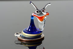 Glass Snail, Tiny Glass Animals, Snail, Whimsical Decor, Blue Glass Snail, Snail Decor, Mini Glass Animals, Snail Gifts, Glass Animals