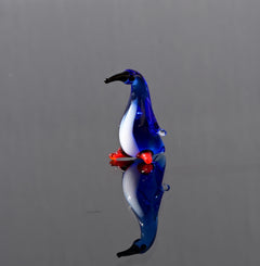 Penguin Gifts, Handmade Glass Bird Figurine, Penguin Art, Mini Glass Animals, Penguin Gift, Glass Bird, Glass Sculpture, Penguins, Penguin