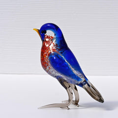 Glass Bird Figurine, Blue Bird, Bird Lover Gifts, Bird Sculpture, Glass Bird, Bird Figurine, Bird Gifts, Bird Statue, Blown Glass Bird