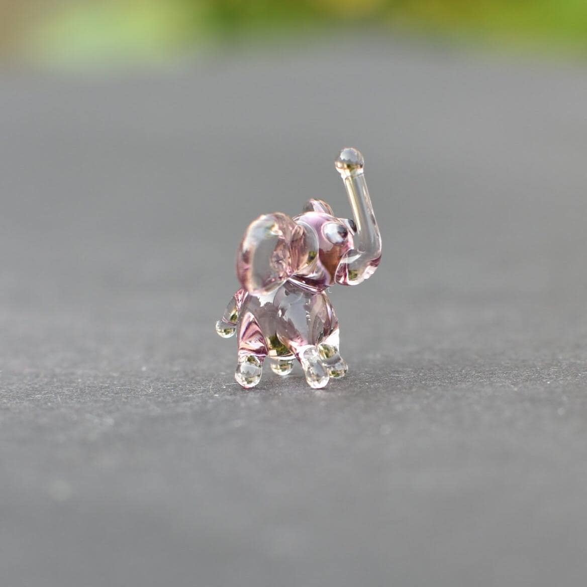 Elephant Gifts for Women, Baby Elephant, Pink Glass Elephant, Tiny Glass Animals, Glass Animals, Elephant Decor, Mini Glass Animals, Art