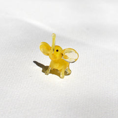 Handmade Elephant Decor, Elephant Statue, Elephant Art, Elephant Gifts, Glass Elephant, Tiny Glass Animals, Elephant Figurine, Mini Animal