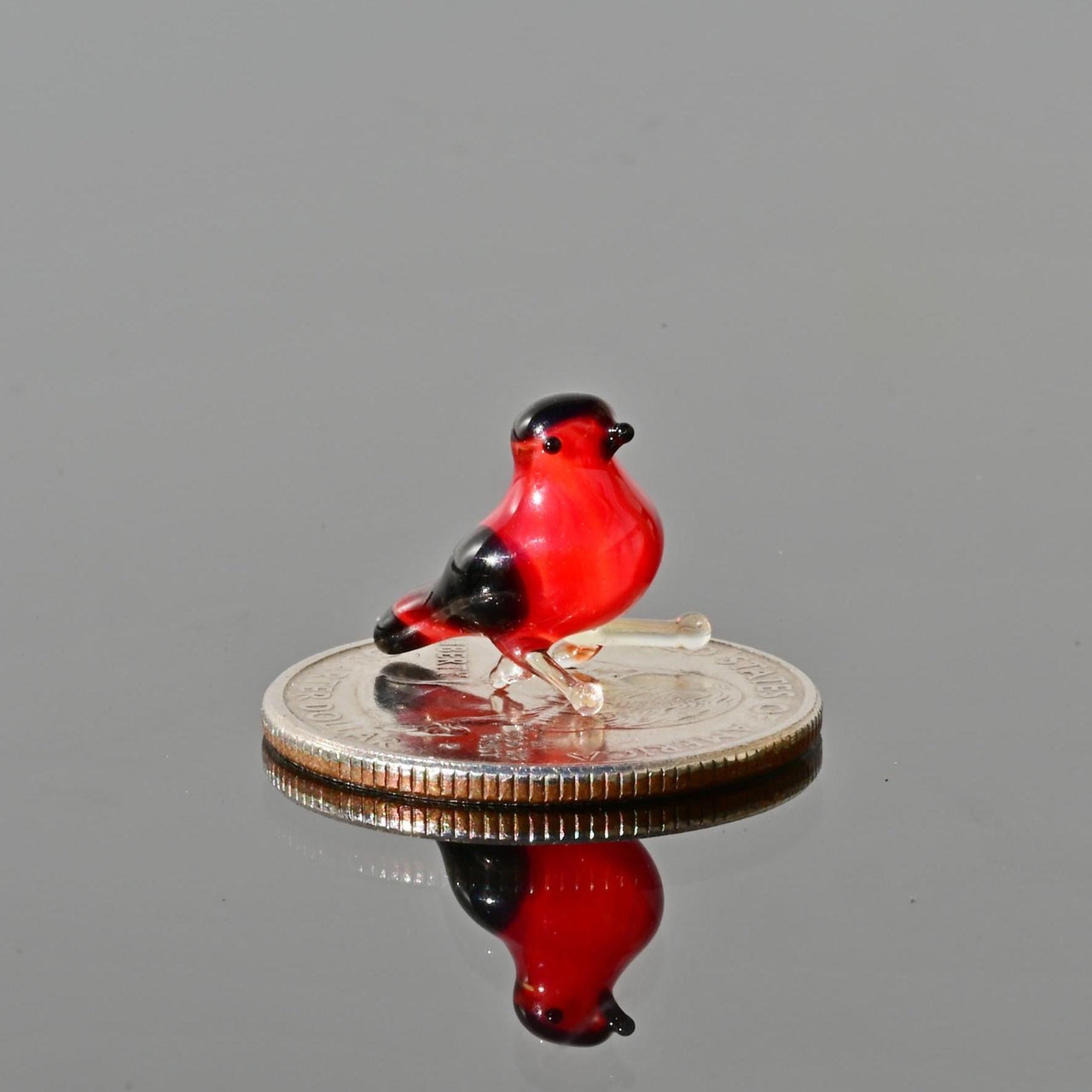 Tiny Glass Animals, Cardinal Gifts, Mini Glass Animals, Glass Bird Figurine, Red Bird, Handmade Glass Cardinal, Glass Bird, Bird Lover Gifts