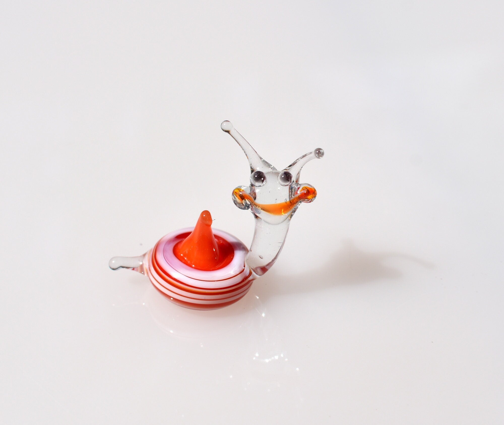 Glass Animal Figurines, Snail Gifts, Snail Valentine, Snail Art, Glass Animals, Tiny Glass Animals, Whimsical Decor, Glass Snail, Snail