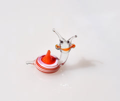 Glass Animal Figurines, Snail Gifts, Snail Valentine, Snail Art, Glass Animals, Tiny Glass Animals, Whimsical Decor, Glass Snail, Snail