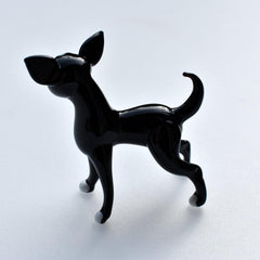 Chihuahua Figurine, Chihuahua Gifts, Black Chihuahua, Dog Memorial Gift, Chihuahua Art, Blown Glass Animals, Chihuahua Statue, Glass Dog