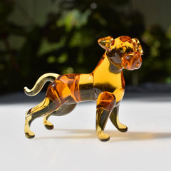 Pitbull Figurine, Dog Memorial Gift for Pitbull Mom, Blown Glass Animals, Pitbull Art & Decor, Unique Pitbull Gifts, Glass Dog Gift