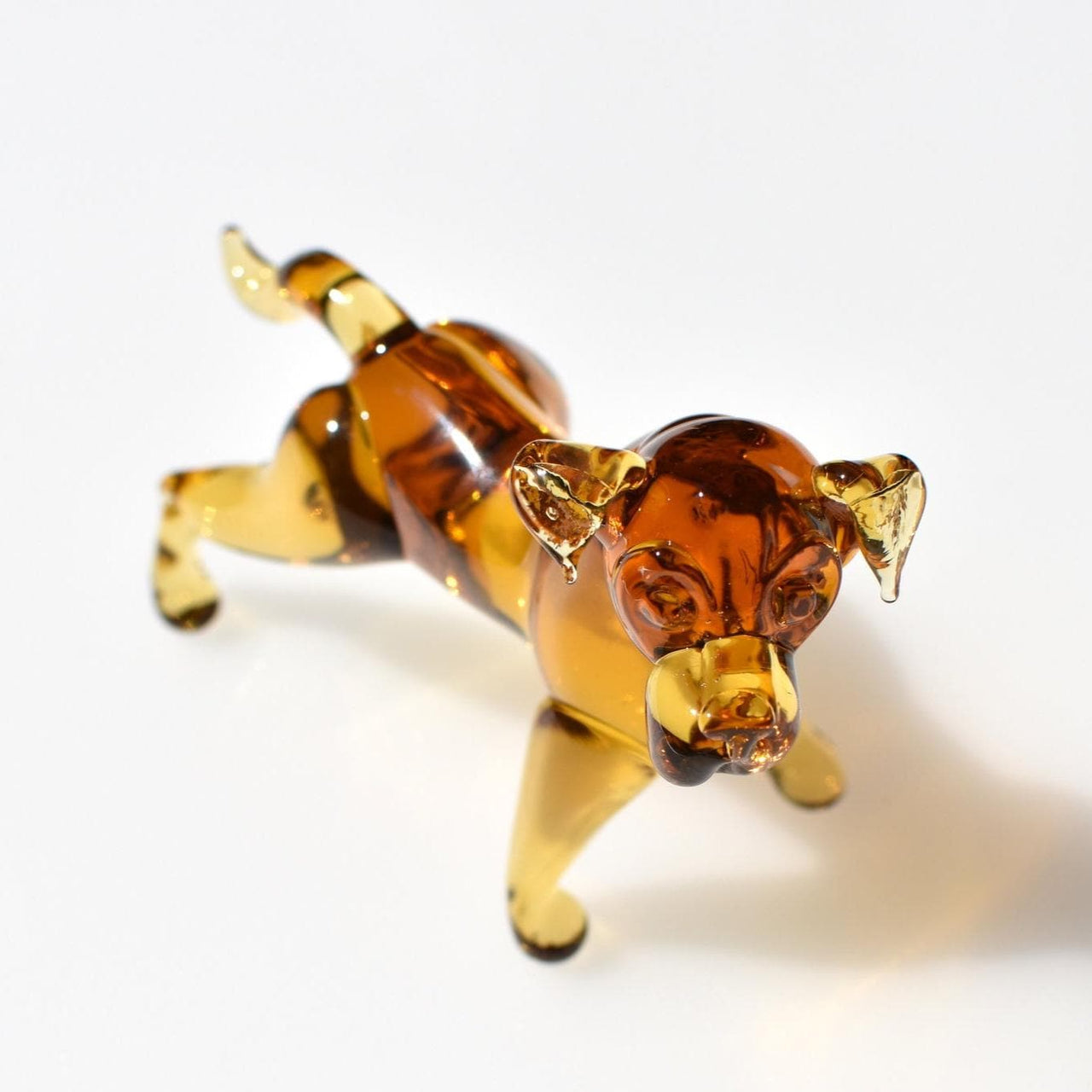 Pitbull Figurine, Dog Memorial Gift for Pitbull Mom, Blown Glass Animals, Pitbull Art & Decor, Unique Pitbull Gifts, Glass Dog Gift
