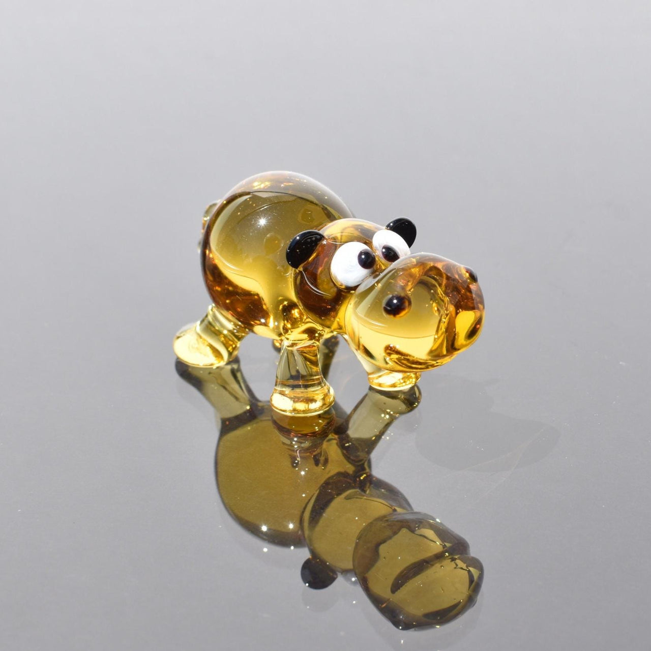 House Hippo Figurine, Hippo Gifts, Glass Hippo Statue, Blown Glass Animals, Hippo Gifts, Safari Decor, Unique Gift for Her