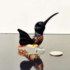 Hummingbird Statue, Humming Bird, Blown Glass Hummingbird Figurine, Hummingbird Art, Gift for Bird Lovers, Hummingbird Gifts, Gift for Mom