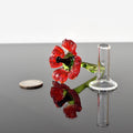 Miniature Glass Flower in Vase: Handmade Collectible Statue