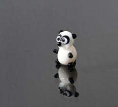 Glass Figures, Panda Bear, Tiny Glass Animals, Panda Gifts, Glass Animal Figurines, Mini Glass Animals, Miniature Glass, Small, Art