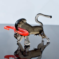 Hand Blown Glass Bull, Glass Bull Sculpture, Bull Statue, Bull Sculpture, Glass Paperweight, Blown Glass Animals, Glass Animal, Glass